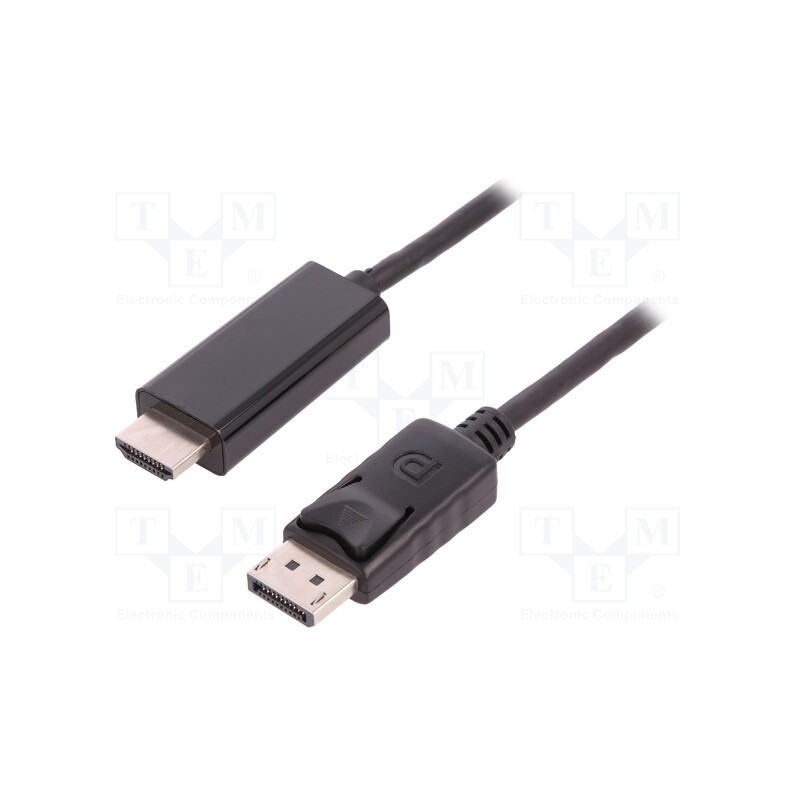 1 pcs x QOLTEC - 50437 - Cable, DisplayPort 1.1, DisplayPort plug,HDMI plug, 3m, black