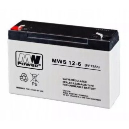 AGM MWS battery 12ah 6v