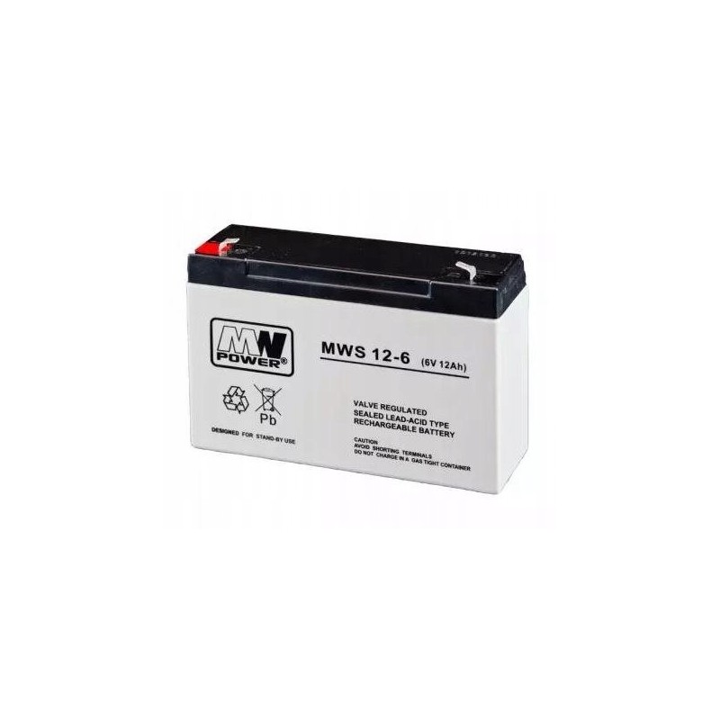 AGM MWS battery 12ah 6v