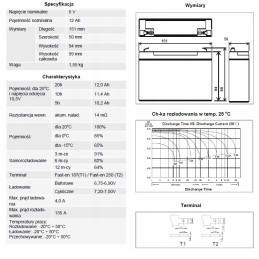 AGM MWS battery 12ah 6v