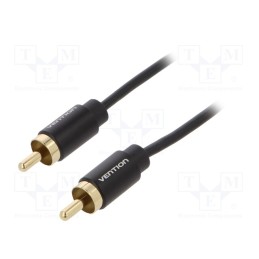 1 pcs x VENTION - VAB-R09-B200 - Cable, RCA plug,both sides, 2m, Plating: gold-plated, black