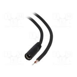 1 pcs x BQ CABLE - DC.CAB.2010.0150 - Cable, 2x1mm2, wires,DC 5,5/2,1 socket, straight, black, 1.5m