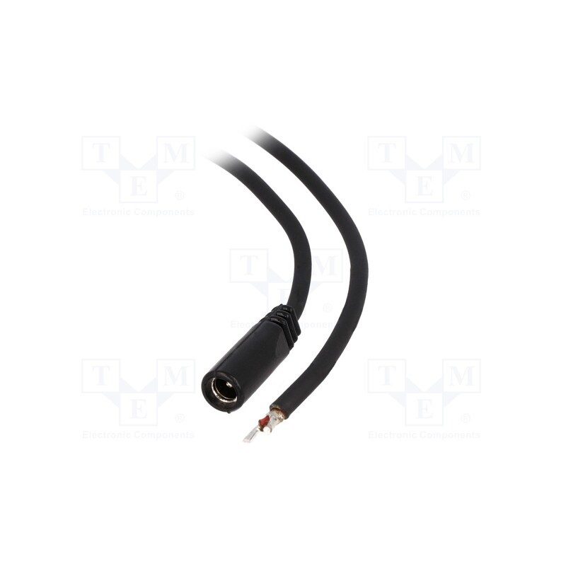 1 pcs x BQ CABLE - DC.CAB.2010.0150 - Cable, 2x1mm2, wires,DC 5,5/2,1 socket, straight, black, 1.5m