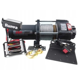 El runva ewp3500lb winch 12v steel rope