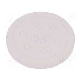 1 pcs x HT HI TECH POLYMERS - HTL-50-7-TPE - Multigate grommet, Ømount.hole: 50mm, light grey, Holes no: 7