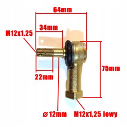 Rod end quad chinese atv left thread bashan loncin kxd shineray