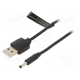 1 pcs x VENTION - CEXBF - Cable, USB A plug,DC 3,5/1,35 plug, black, 1m, Core: Cu