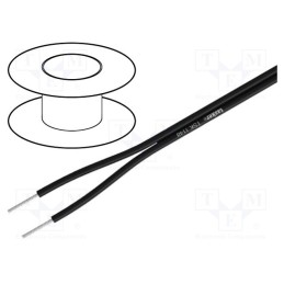 1 m x TASKER - TSK1148 - Wire: headset, stranded, OFC, Shielding: unshielded, black