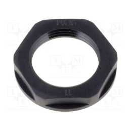 1 pcs x HELUKABEL - KMK-PA RAL9005 PG7 - Nut, PG7, polyamide, 19mm, black, -40÷100°C, Thread: PG, with flange