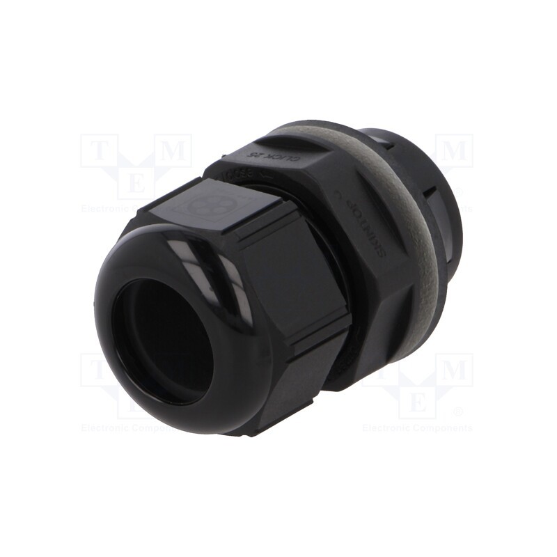 1 pcs x LAPP - 53112884 - Cable gland, IP68, polyamide, black, push-in, Ømount.hole: 25.3mm