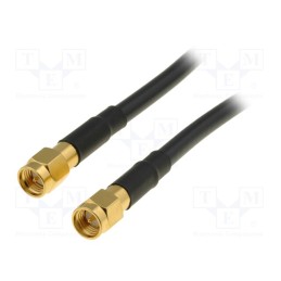 1 pcs x AMPHENOL - AFN87 - Cable, 50Ω, 0.5m, SMA plug,both sides, black