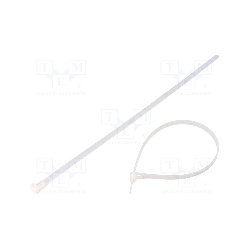 1 pcg x QOLTEC - 52234 - Cable tie, multi use, L: 350mm, W: 7.2mm, polyamide, natural