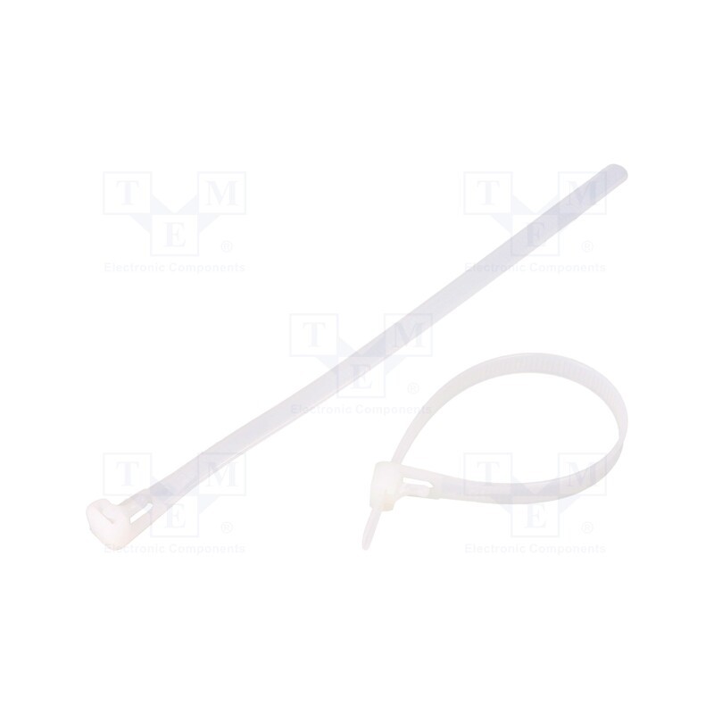 1 pcg x QOLTEC - 52228 - Cable tie, multi use, L: 200mm, W: 7.2mm, polyamide, natural