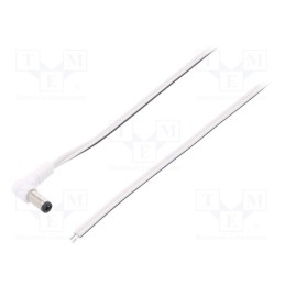 1 pcs x BQ CABLE - DC.CAB.2701.0300 - Cable, 2x0.5mm2, wires,DC 5,5/2,5 plug, angled, white, 3m