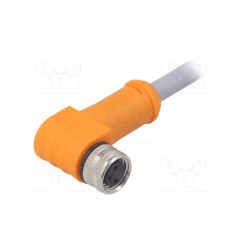 1 pcs x LUMBERG AUTOMATION - RKMWVS 3-357/5 M - Connection lead, M8, PIN: 3, angled, 5m, plug, 4A, -30÷90°C, PUR
