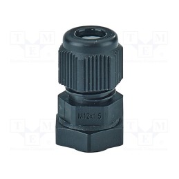 1 pcs x HENSEL - 36000165 - Cable gland, M12, 1.5, IP66,IP67, polyamide, black