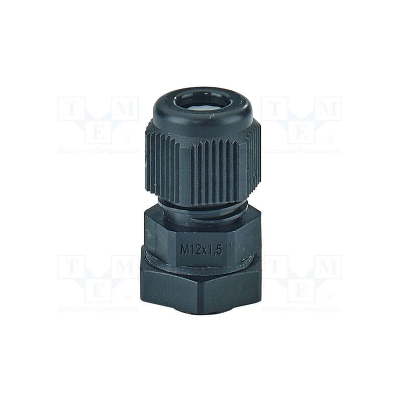 1 pcs x HENSEL - 36000165 - Cable gland, M12, 1.5, IP66,IP67, polyamide, black