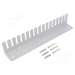 1 pcs x DONAU ELEKTRONIK - 2599 - Screw mounted clamp, steel sheet, grey