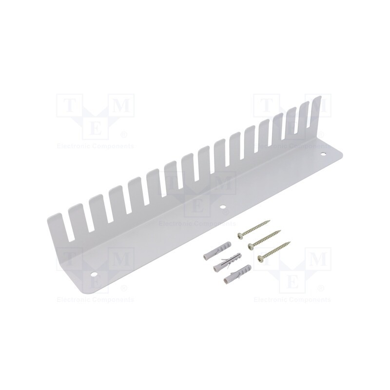 1 pcs x DONAU ELEKTRONIK - 2599 - Screw mounted clamp, steel sheet, grey