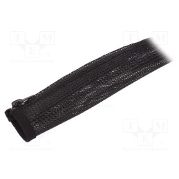 1 pcs x LOGILINK - KAB0048 - Braid, polyester, black, 50÷150°C, L: 1m, Features: multi use