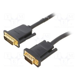 1 pcs x VENTION - EABBF - Cable, D-Sub 15pin HD plug,DVI-D (24+1) plug, PVC, Len: 1m, black