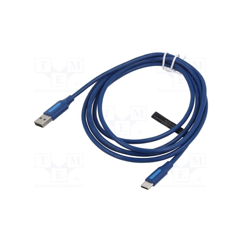 1 pcs x VENTION - COKLH - Cable, USB 2.0, USB A plug,USB C plug, nickel plated, 2m, 480Mbps