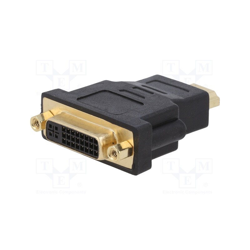 1 pcs x GEMBIRD - A-HDMI-DVI-3 - Adapter, DVI-D (18+1) socket,HDMI plug, black