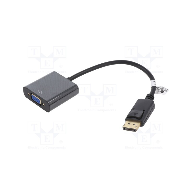 1 pcs x Goobay - 60606 - Converter, DisplayPort 1.1, 0.15m, black