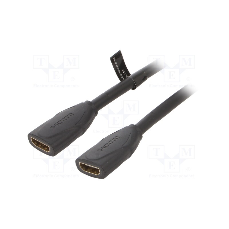 1 pcs x VENTION - AAXBD - Cable, HDMI 2.0, HDMI socket,both sides, PVC, 0.5m, black, 30AWG