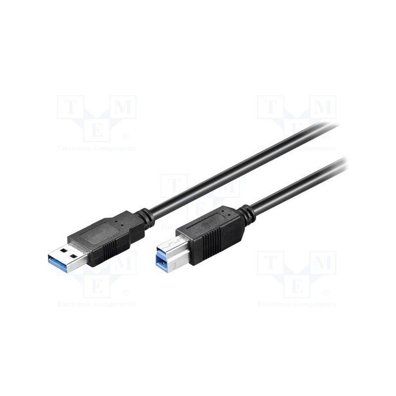 1 pcs x Goobay - 95719 - Cable, USB 3.0, USB A plug,USB B plug, 1m, black