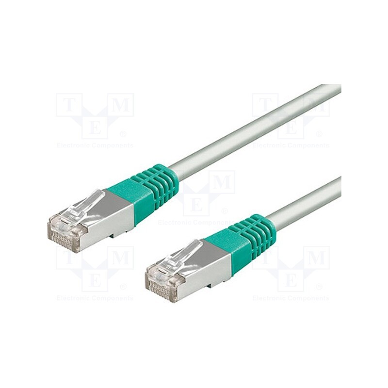 1 pcs x Goobay - 68459 - Patch cord, S/FTP, 6, stranded, Cu, LSZH, grey, 2m, halogen free