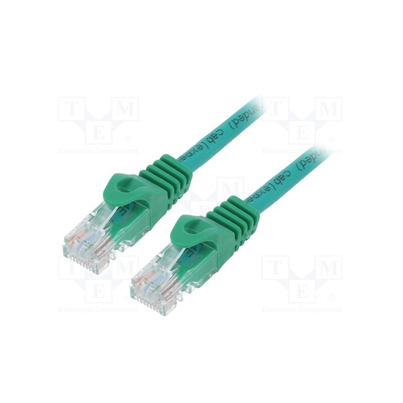 1 pcs x GEMBIRD - PP6U-1M/G - Patch cord, U/UTP, 6, stranded, CCA, PVC, green, 1m, 26AWG