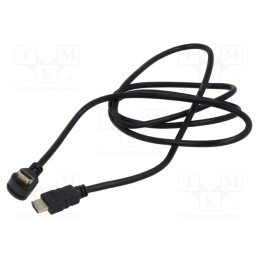 1 pcs x SAVIO - SAVKABELCL-108 - Cable, HDMI 2.0, HDMI plug,HDMI plug 90°, Len: 1.5m, black, 30AWG