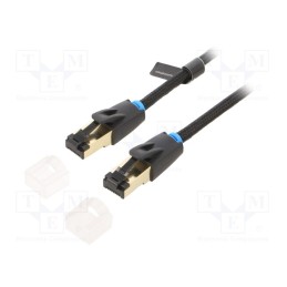 1 pcs x VENTION - IKGBG - Patch cord, S/FTP, Cat 8, Cu, PVC, textile, black, 1.5m, 30AWG