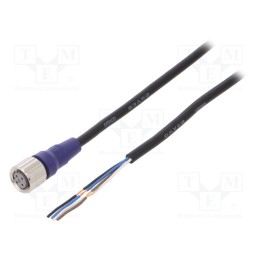 1 pcs x OMRON - XS2F-LM12PVC4S2M - Connection lead, M12, PIN: 4, straight, 2m, plug, 0.8A, -10÷65°C, PVC