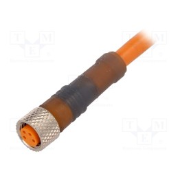 1 pcs x LUMBERG AUTOMATION - RKMV 4-07/5 M - Connection lead, M8, PIN: 4, straight, 5m, plug, 60VAC, 4A, -25÷80°C