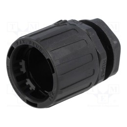 1 pcs x HELLERMANNTYTON - 166-21004 - Straight terminal connector, Thread: metric,outside, polyamide