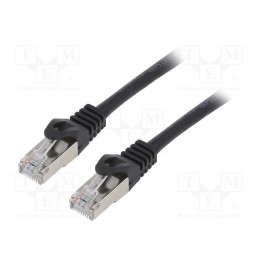 1 pcs x GEMBIRD - PP6-0.5M/BK - Patch cord, F/UTP, 6, stranded, CCA, PVC, black, 0.5m, RJ45 plug