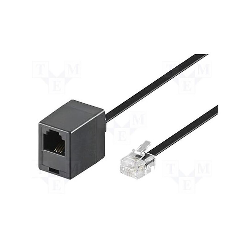 1 pcs x Goobay - 68259 - Cable: telephone, RJ11 socket,RJ11 plug, 3m, black
