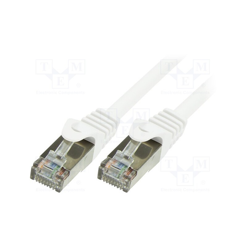 1 pcs x LOGILINK - CP2021S - Patch cord, F/UTP, 6, stranded, CCA, PVC, white, 0.5m, 26AWG