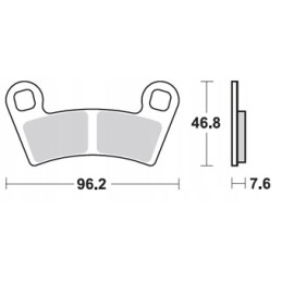 Front brake pads ATV Polaris Outlaw 525 2007 2011