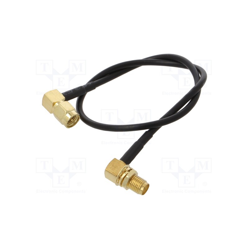 1 pcs x ONTECK - SMA-11-0.3 - Cable, 50Ω, 0.3m, SMA socket,SMA plug, black, angled