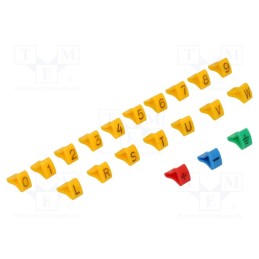 1 pcg x KURANT - MZ-1/KPL - A kit of cable labels, 1.7÷3.5mm, H: 6mm, A: 6mm, L: 5mm, -30÷100°C