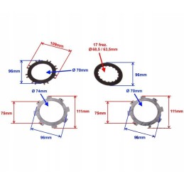 Clutch disc atv 110 automatic semi-automatic set