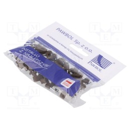 1 pcg x PAWBOL - H.7010B -50 - Holder, brown, for flat cable,YDYp 2x1, 50pcs, with a nail