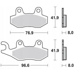 Brake pads front atv suzuki lt f 300f 1999 2002