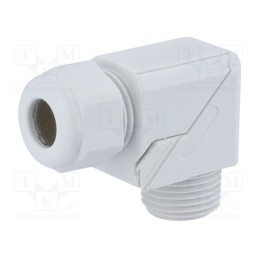 1 pcs x HUMMEL - 1.313.1600.15 - Cable gland, angular, PG16, IP68, polyamide, grey, HSK-W