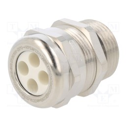 1 pcs x HUMMEL - 1.687.3400.70 - Cable gland, multi-hole, NPT3/4', IP68, brass, Holes no: 4, 6mm