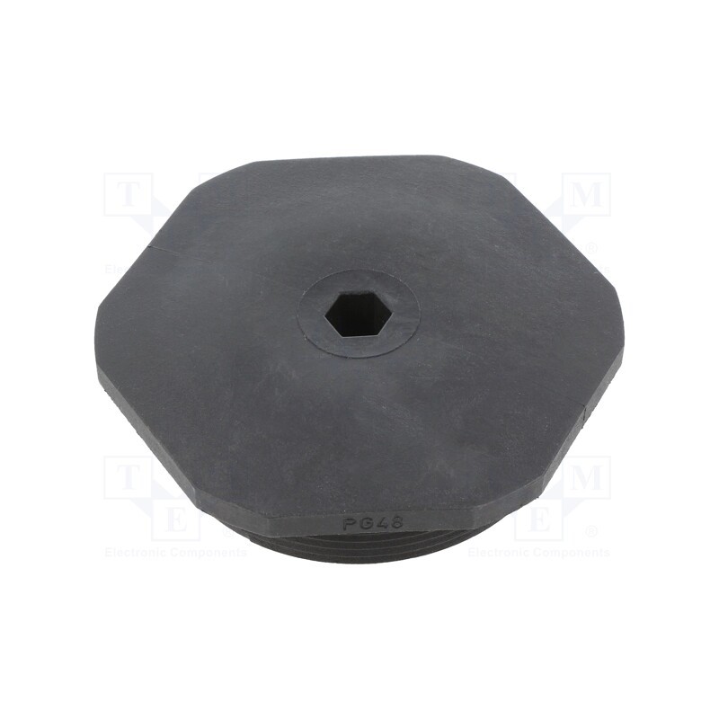 1 pcs x HUMMEL - 1.255.4801.11 - Stopper, PG48, IP54, polyamide, black, V-NE PG, Thread: PG, -20÷80°C