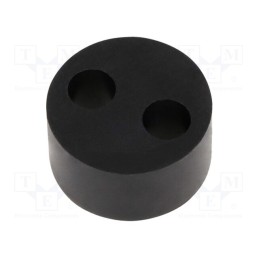 1 pcs x HELUKABEL - HELUTOP HT-MFDE M25 2X6 - Insert for gland, 6mm, M25, IP68, NBR rubber, Holes no: 2, HT-MFDE
